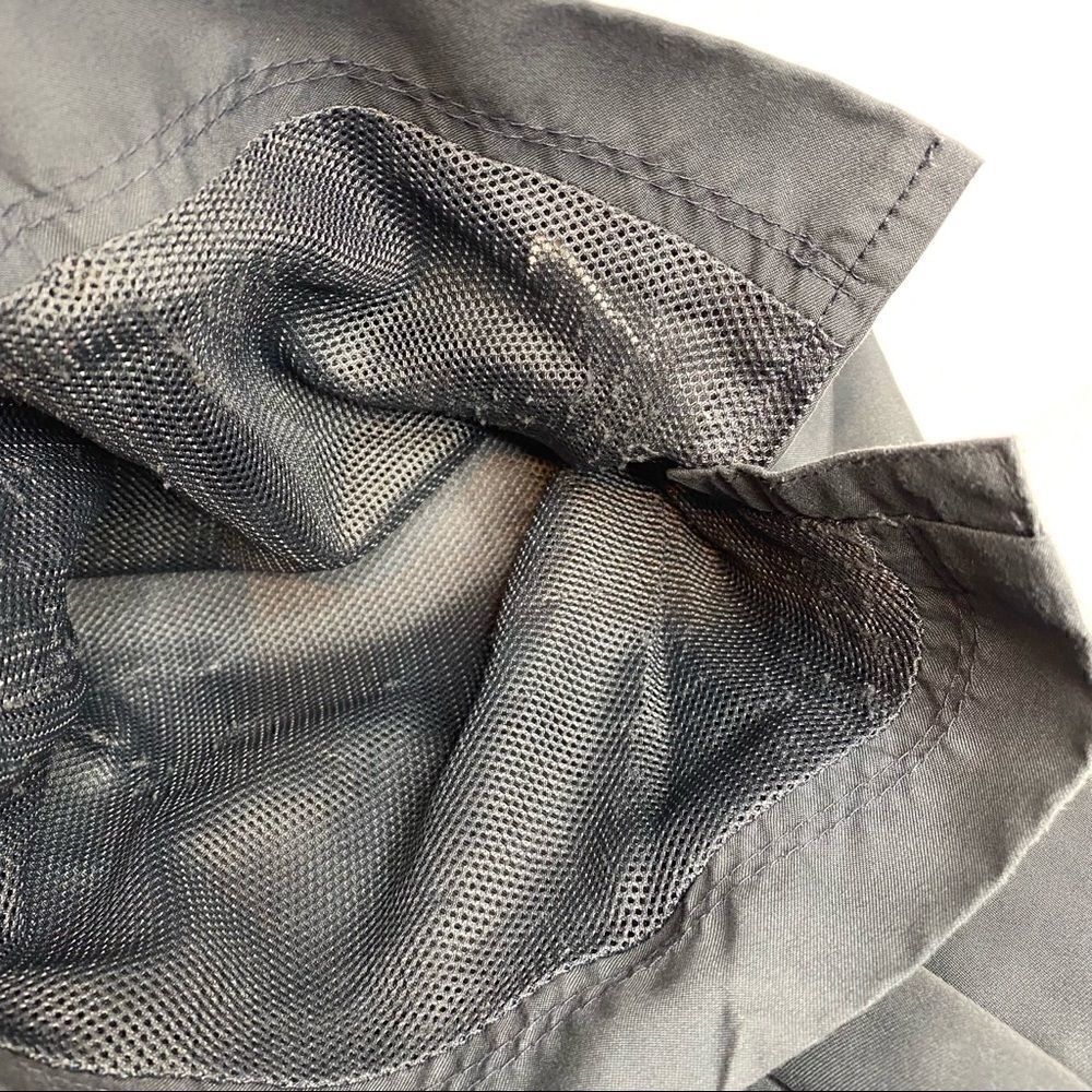 Nike gray mesh lined zipper and drawstring nylon track pants size M - Picture 15 of 16